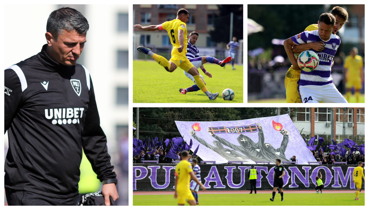 Poli Timișoara se afundă tot mai mult în clasament. Debut nefericit pentru Octavian Benga, după un nou joc plin de greșeli cu Concordia