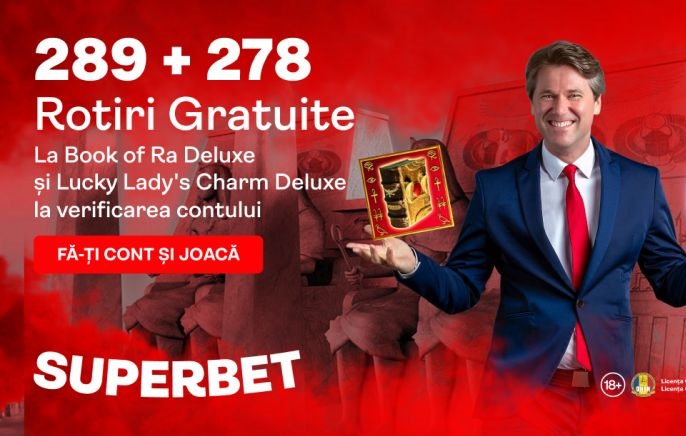 567 FREESPINS fără depunere la Superbet Casino! Rulaj de doar 1x! (P)