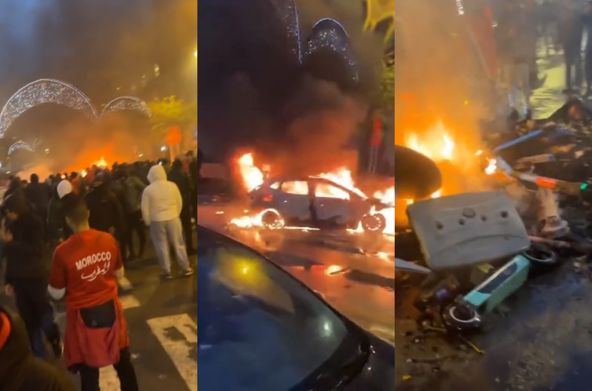 Incidente grave după Belgia – Maroc 0-2! Fanii marocani au făcut haos pe străzile din Bruxelles. „Poliția se comportă de parcă e un asediu. Putem să anulăm Campionatul Mondial?” | VIDEO