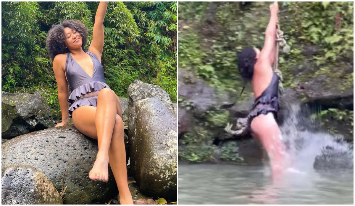 În timp ce Simona Halep e greu încercată de soartă, Naomi Osaka face tot ce-i trece prin cap: s-a dat pe liane în costum de baie | GALERIE FOTO