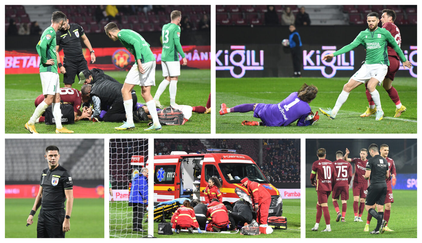 CFR iertată de eliminare în meciul cu Dumbrăvița, la 0-0. Marius Avram, despre prestația arbitrului Robert Avram la faza care a creat panică pe stadion