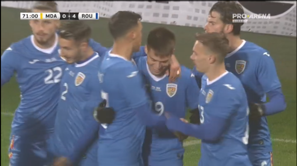 Ce debut pentru Daniel Paraschiv! A scos penalty și a înscris pentru România la doar un minut după ce a intrat pe teren