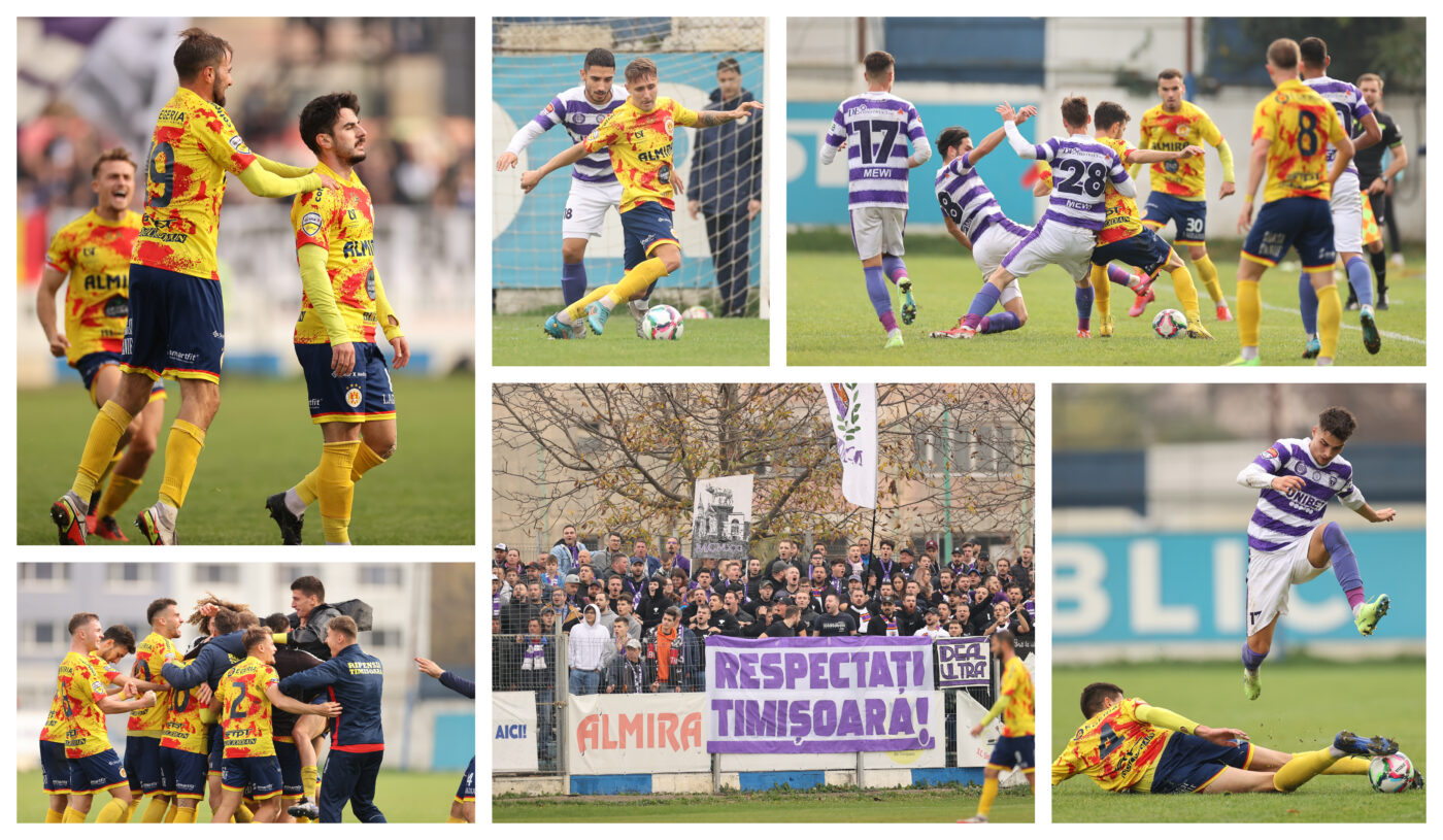 Ripensia s-a impus după o execuție de maestru a lui Mihai Ene în derby-ul cu Poli Timișoara. Galeria i-a înjurat pe alb-violeți minute în șir la final