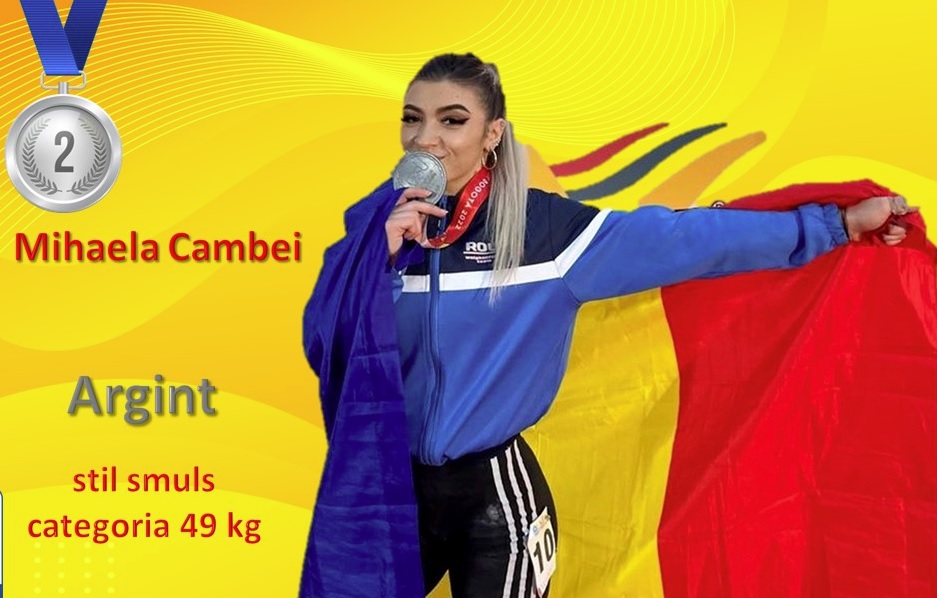 Medalie de argint pentru halterele feminine românești! Mihaela Cambei, locul doi la stilul smuls la Bogota (Columbia)