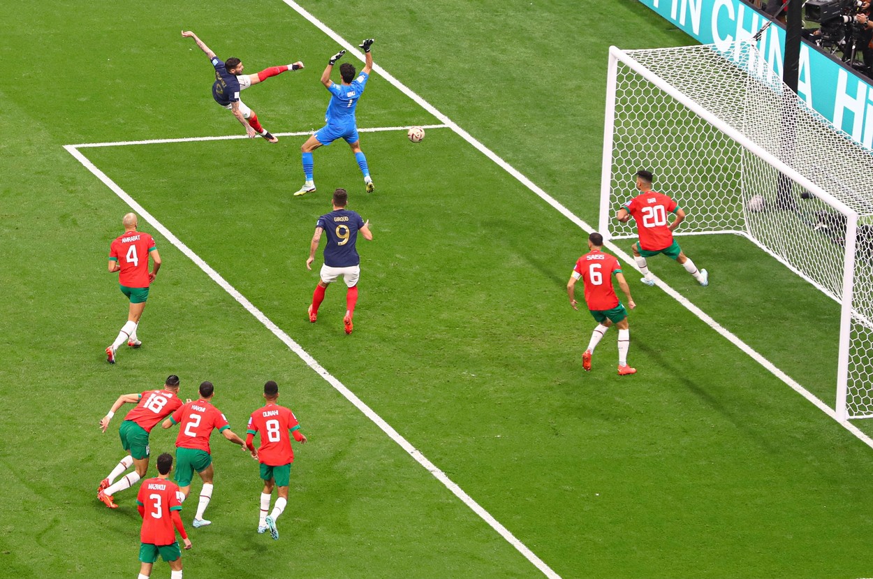 Franța – Maroc 1-0, Live Video Online, în semifinalele Campionatului Mondial din Qatar. Magrebienii ratează două ocazii uluitoare! Pauză
