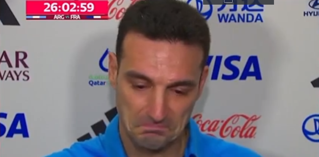 Lionel Scaloni, selecționerul Argentinei, a plâns în direct cu o zi înaintea marei finale, cu Franța: „Vreau să le mulțumesc jucătorilor mei”