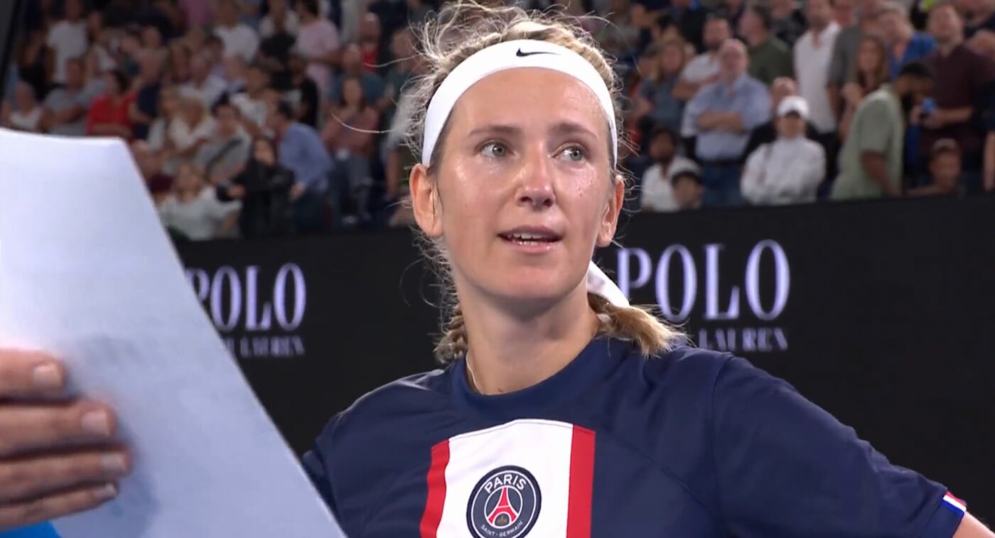 Motivul mai puțin știut pentru care Vika Azarenka a apărut pe teren la Australian Open îmbrăcată cu tricoul lui PSG: „Visul fiului meu!” FOTO & VIDEO