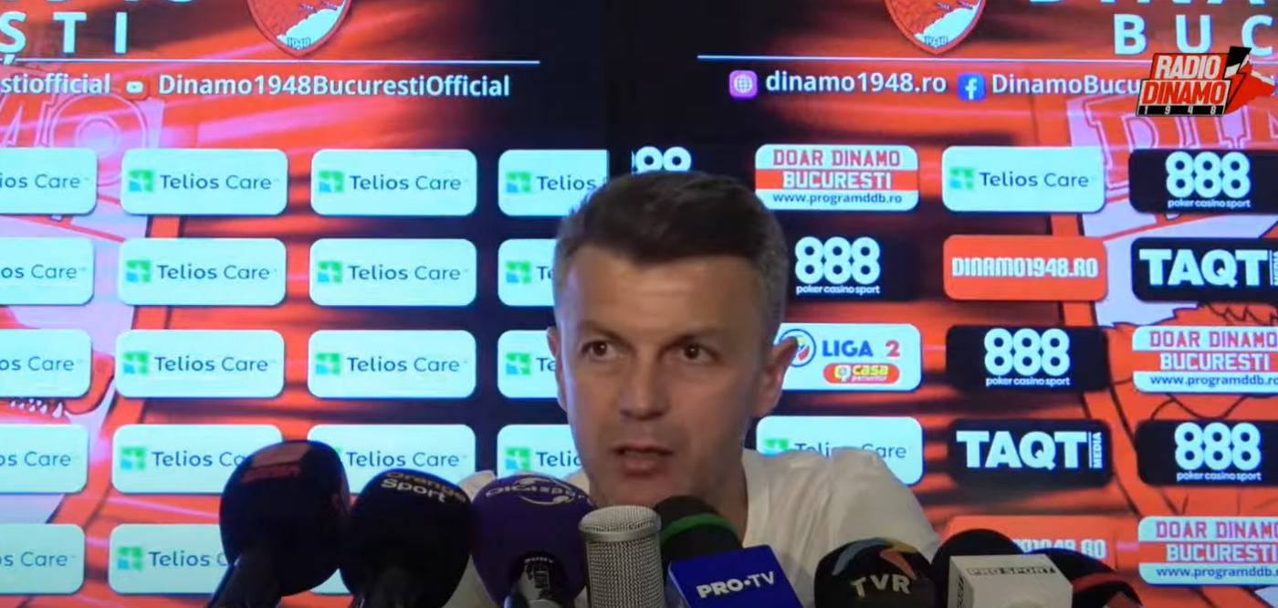„Să le fie rușine!”. Circul din Ștefan cel Mare, episod halucinant: antrenorul Ovidiu Burcă a început să țipe cu trimitere la fotbaliștii lui Dinamo, s-a ridicat și a plecat din conferință!