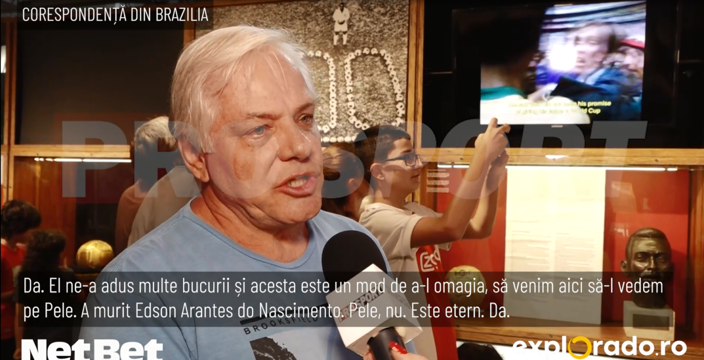 Corespondență specială ProSport din Brazilia | Unul dintre localnicii care l-au văzut pe legendarul fotbalist ca jucător activ, emoționat până la lacrimi la Muzeul Pele: „Este etern! Am urmărit toate Campionatele Mondiale jucate” | VIDEO EXCLUSIV