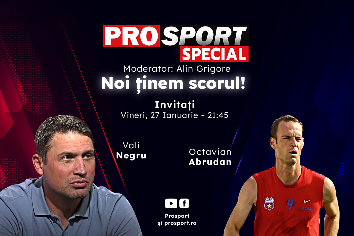 Comentăm împreună la ProSport Special meciul U Cluj – Rapid alături de Vali Negru și Octavian Abrudan