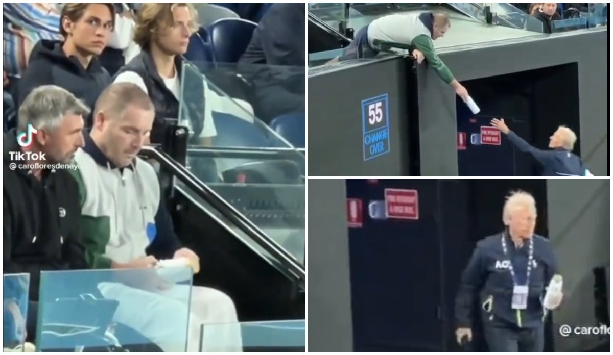 Încă un episod „prafuri pentru Novak Djokovic”, la Australian Open! De această dată, colaboratorii sârbului au scris și un mesaj pe sticla misterioasă | VIDEO