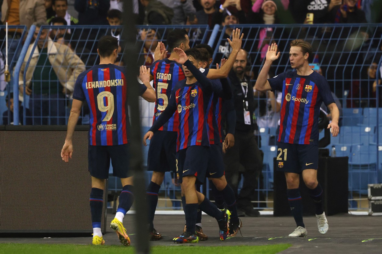 „Tiki-Taka” în finala Supercupei Spaniei! Barcelona a reușit două goluri fabuloase în doar 10 minute pe ruta Gavi – Lewandowski | VIDEO