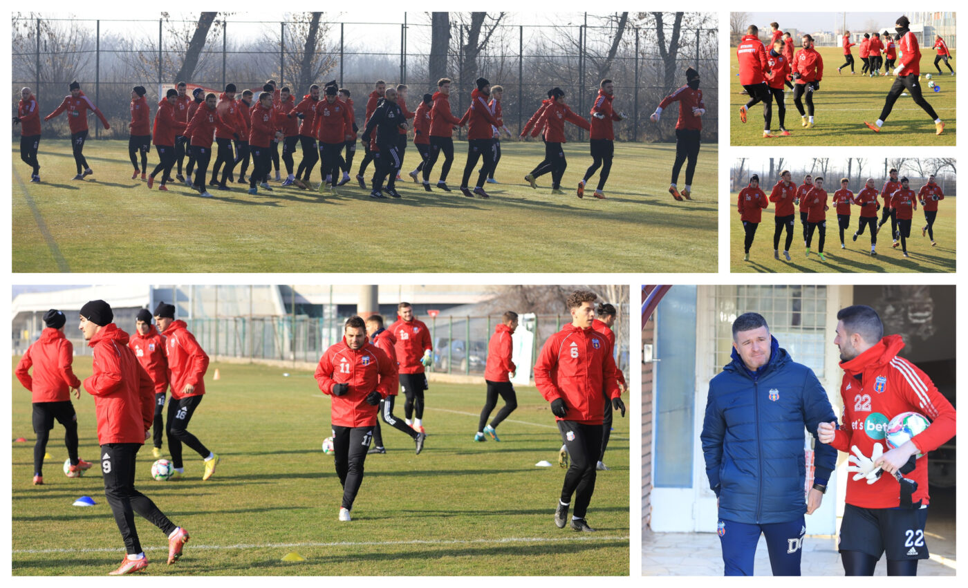 Steaua, primul antrenament din 2023. FOTO cu ședința și programul final al perioadei de pregătire