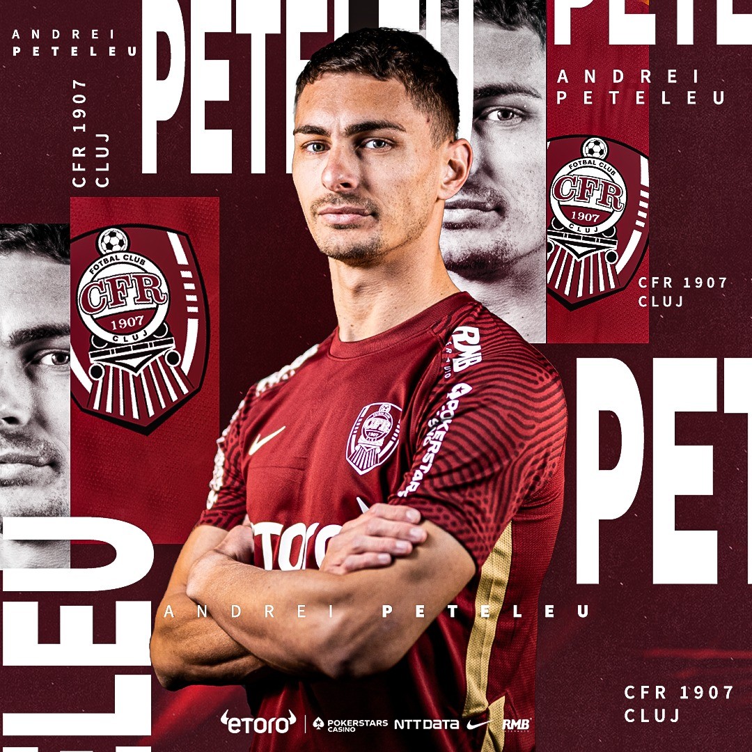 CFR Cluj a oficializat încă un transfer: Andrei Peteleu a semnat cu trupa din Gruia!