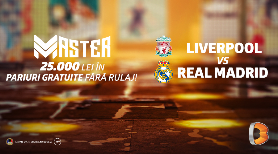 ADVERTORIAL | Liverpool – Real Madrid, meciul săptămânii  europene la Betano Master