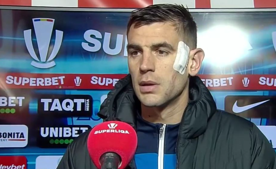 Igor Armaș a rămas cu probleme mari după intrarea brutală a lui Malcom Edjouma. Fundașul lui FC Voluntari va ajunge pe mâinile medicilor