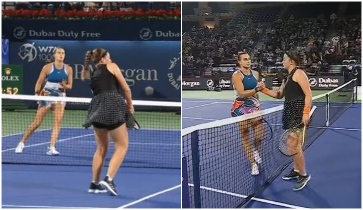 Nervi întinși la maximum între Jelena Ostapenko și Aryna Sabalenka! Cum a reacționat cea mai antipatică jucătoare după ce a fost lovită cu mingea de adversară, la turneul de la Dubai | VIDEO