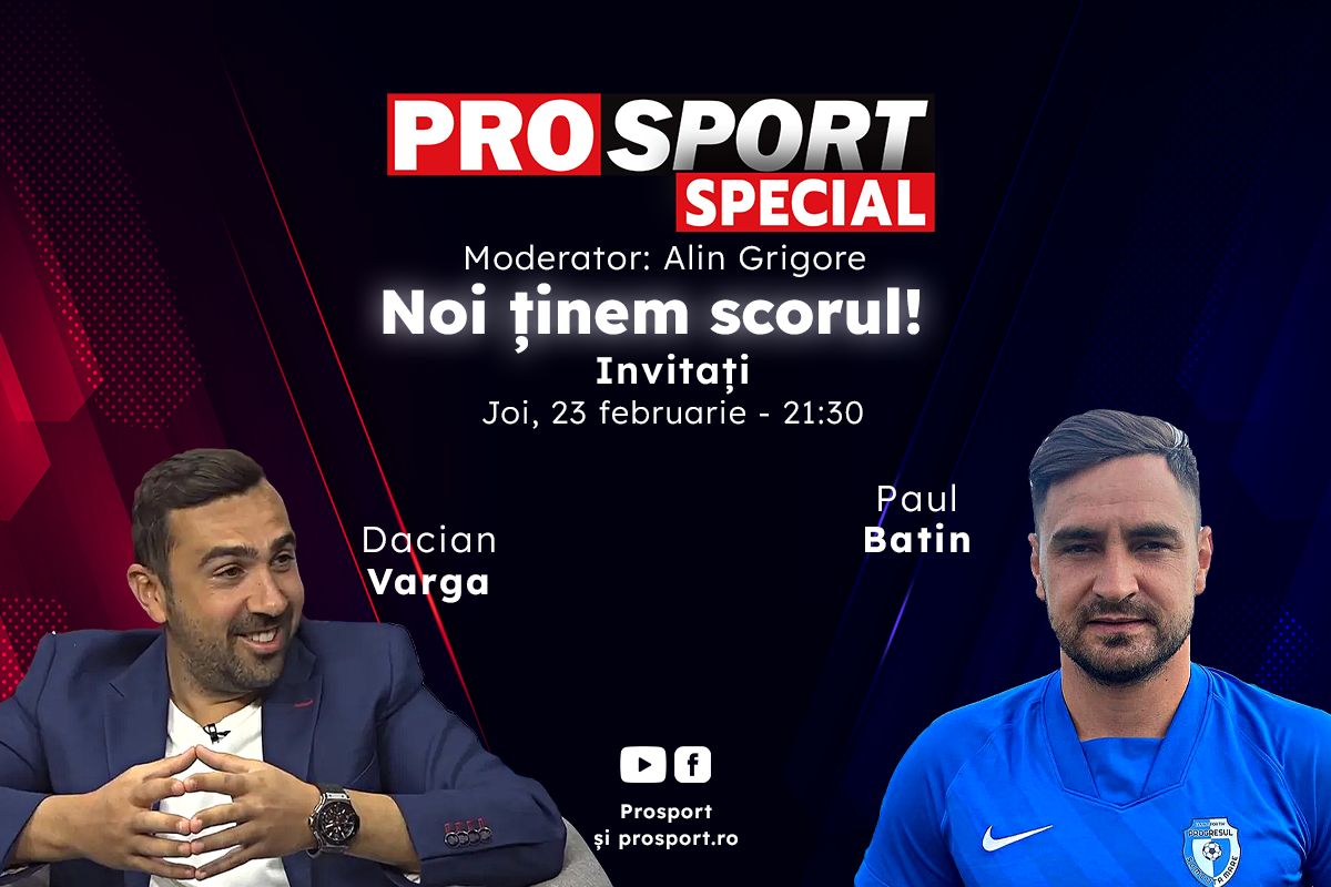 Comentăm împreună la ProSport Special meciul CFR Cluj – Lazio, alături de Dacian Varga și Paul Batin!