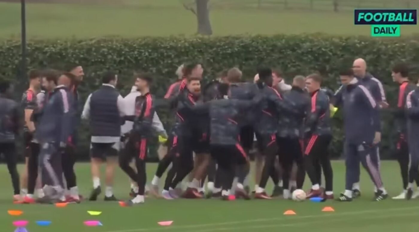 Cătălin Cîrjan s-a antrenat cu prima echipă a lui Arsenal și le-a făcut pe vedetele Saka, Martinelli și Jesus să sară în sus. Imagini amuzante din cantonamentul „tunarilor” | VIDEO