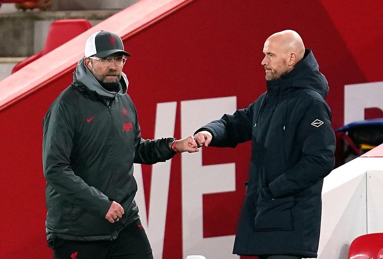 Ce le-au cerut Erik ten Hag și Jurgen Klopp fanilor înainte de Liverpool – Manchester United