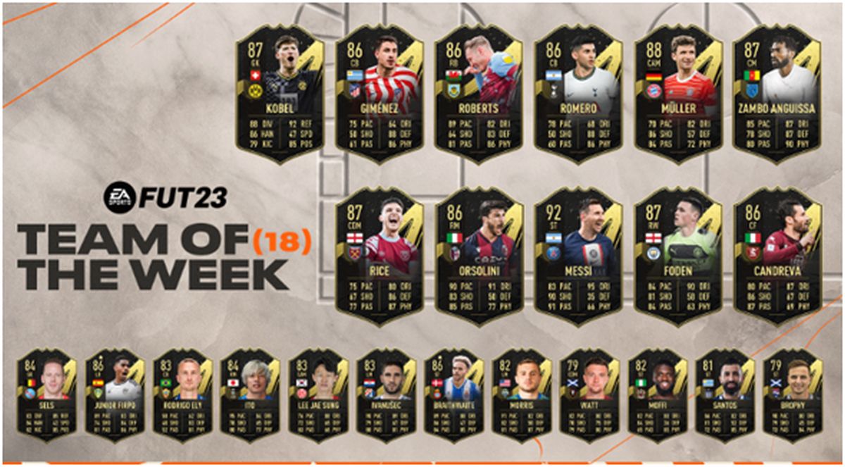 Echipa săptămânii a fost lansată în modul Ultimate Team din FIFA 23!