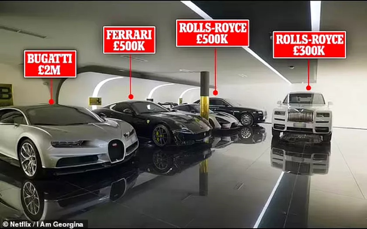 O parte din mașinile de lux deținute de Cristiano Ronaldo la momentul februarie 2022. Sursă foto: dailymail.co.uk