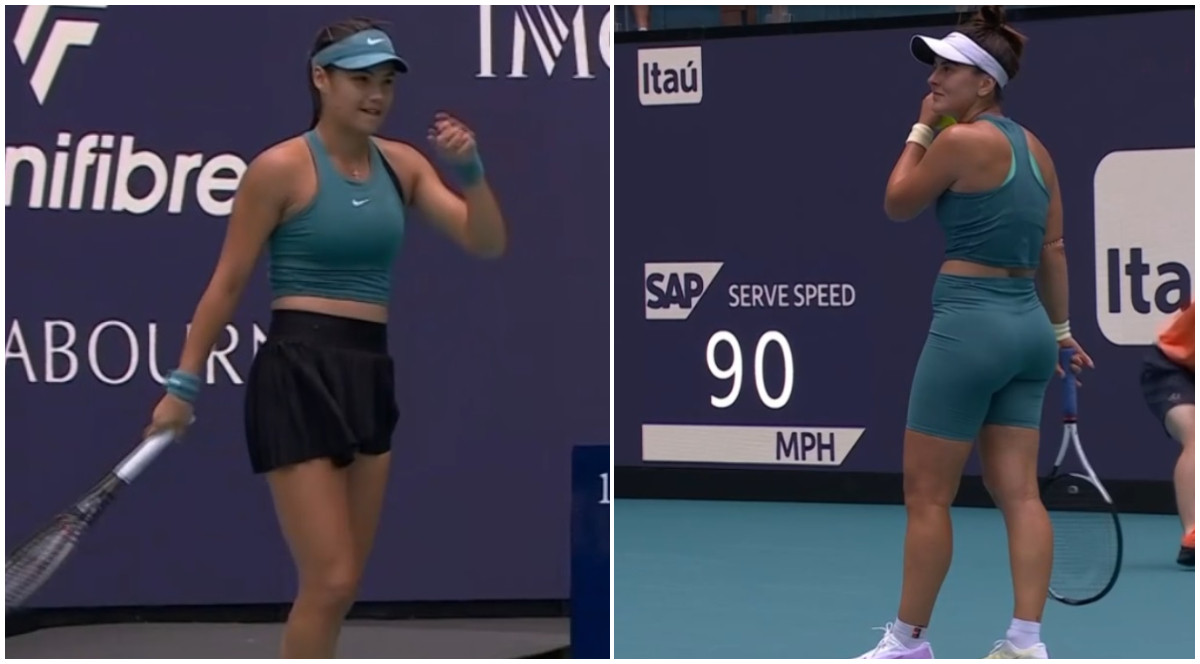 Bianca Andreescu a făcut-o de râs pe Emma Răducanu! Cum s-a încheiat „duelul românesc” din primul tur la Miami” | VIDEO