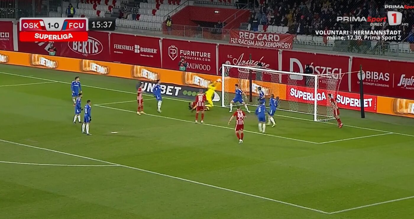 Fază de necrezut în Sepsi – FC U Craiova! Portarul oltenilor și-a băgat în propria poartă o minge ce se ducea pe lângă! VIDEO