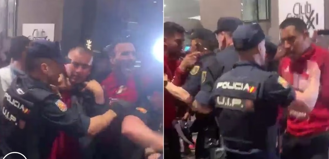 Imagini incredibile! Fotbaliștii naționalei Peru s-au luat la bătaie cu polițiștii spanioli: de la ce a plecat totul! „Au început să ne care pumni!” | VIDEO