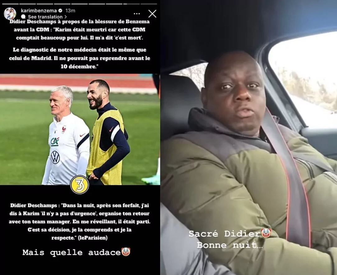 Karim Benzema, reacție pe Instagram la interviul acordat de Didier Deschamps