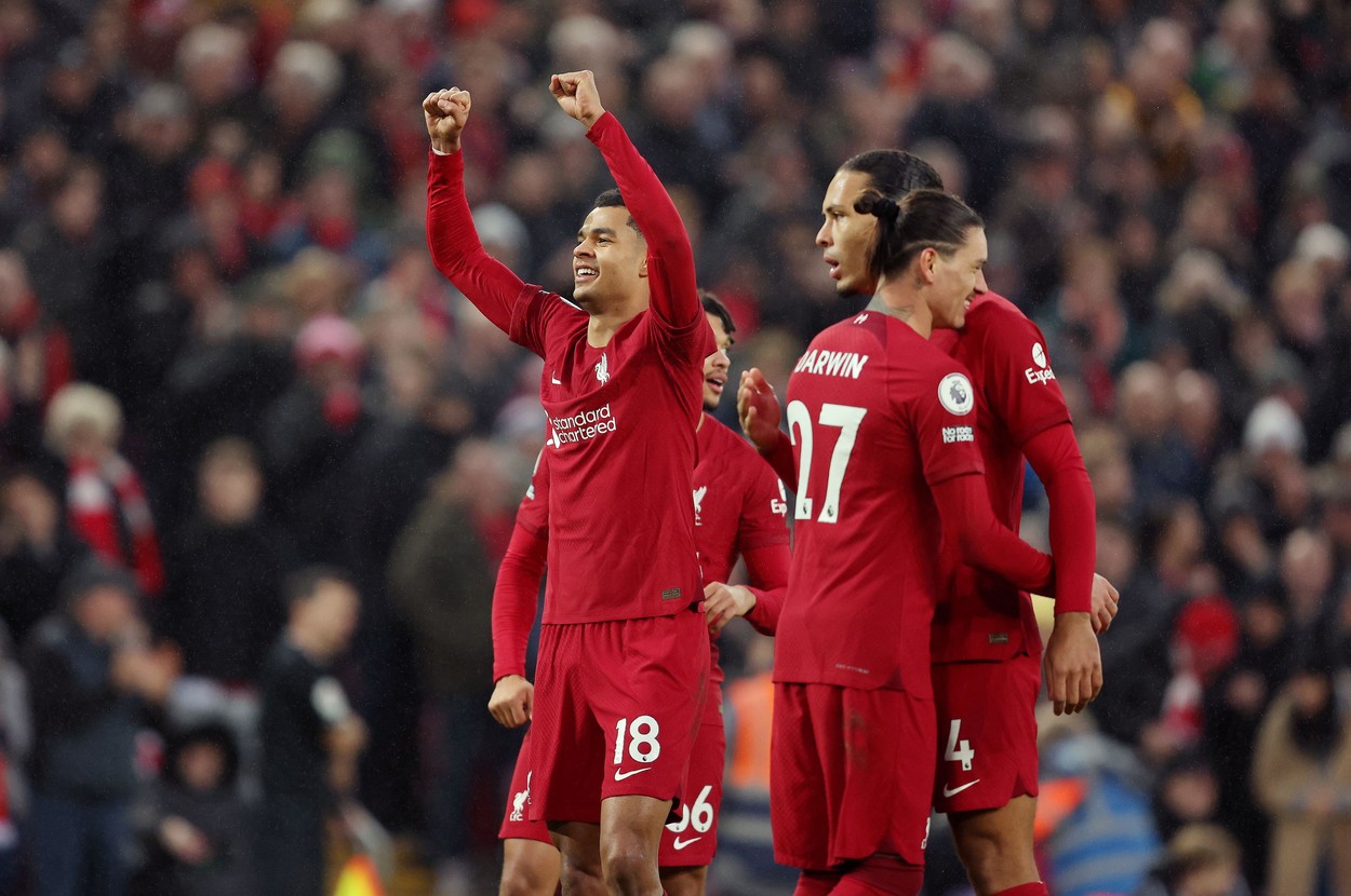 Măcel pe Anfield în Liverpool – Manchester United! „Cormoranii” au dat de pământ cu marii rivali după o prestație stelară!