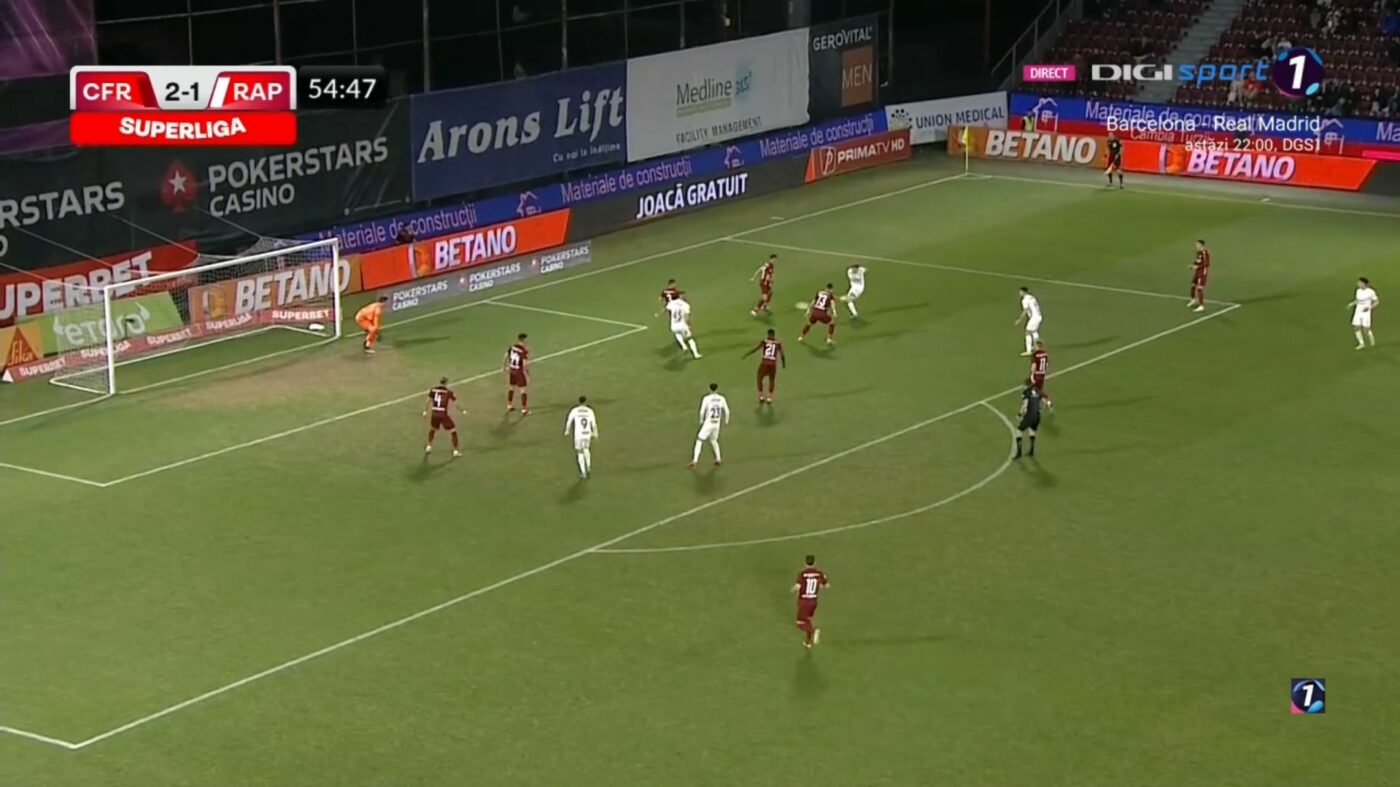 CFR Cluj – Rapid 2-2, Live Video Online, în prima etapă din play-off. Costache se face de râs în fața porții adverse