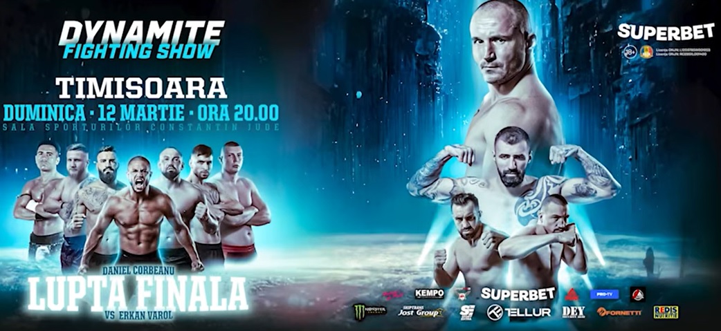 Dynamite Fighting Show ajunge la Timișoara! Ultima luptă pentru Daniel Corbeanu în ring contra legendarului Erkan Varol | VIDEO