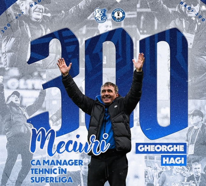 Cifrele carierei de antrenor pentru Gheorghe Hagi! Este al 31-lea tehnician din Superliga care depășește borna de 300 de meciuri bifate în primul eșalon | SPECIAL
