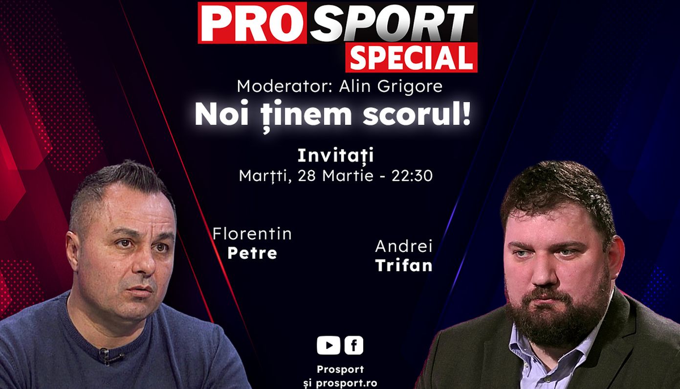Comentăm împreună la ProSport Special meciul România – Belarus din preliminariile EURO 2024 alături de Florentin Petre și Andrei Trifan
