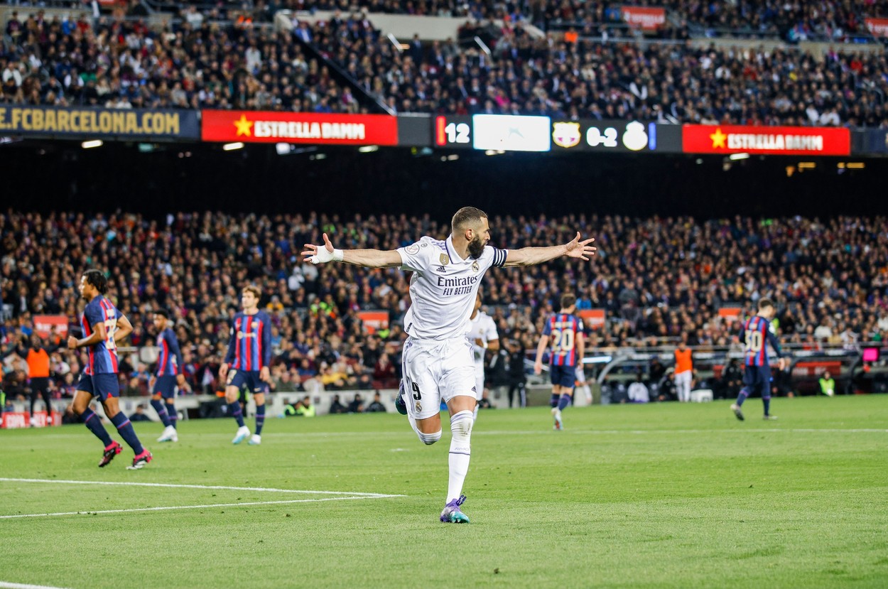 Barcelona – Real Madrid 0-4, în returul semifinalei din Cupa Regelui | Benzema a pus stăpânire pe Camp Nou și a reușit un „hattrick” istoric! | VIDEO