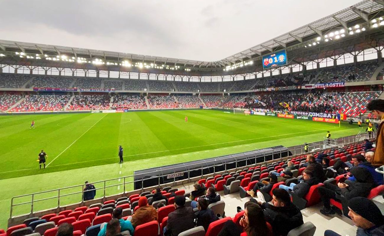 Cum se pregătește CSA pentru noul derby cu Dinamo: atmosferă dezolantă în tribunele stadionului Steaua! Câți suporteri sunt prezenți în Ghencea la partida cu Poli Iași