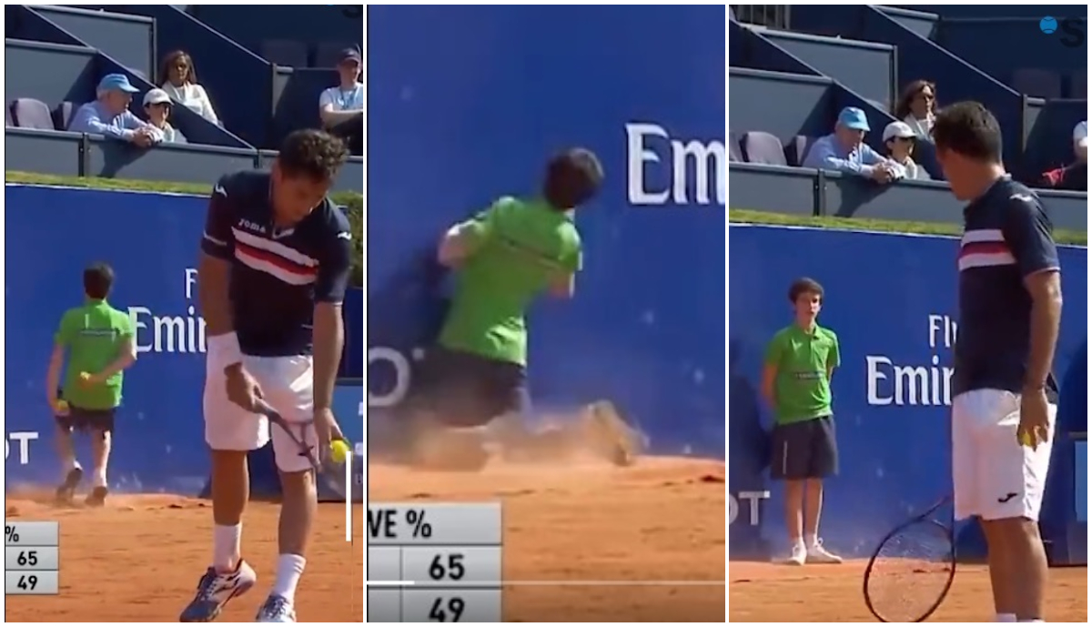Copilul de mingi devenit viral după ce a intrat cu fața în peretele tribunei s-a reîntâlnit, după 7 ani, cu Nicolas Almagro! Dialog savuros între cei doi la turneul de la Barcelona | VIDEO