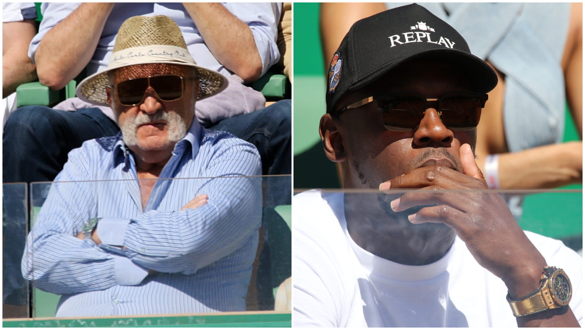 Ion Țiriac, apariție spectaculoasă la meciul lui Novak Djokovic de la Monte Carlo! Cel mai bogat român, alături de cel mai rapid om al planetei | FOTO EXCLUSIV