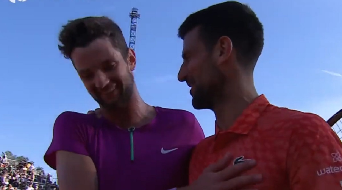 Momente neaşteptate la primul meci jucat de Novak Djokovic la Monte Carlo! Ce i-a spus la fileu adversarul aflat pe locul 198 ATP: „Ești cel mai bun!”