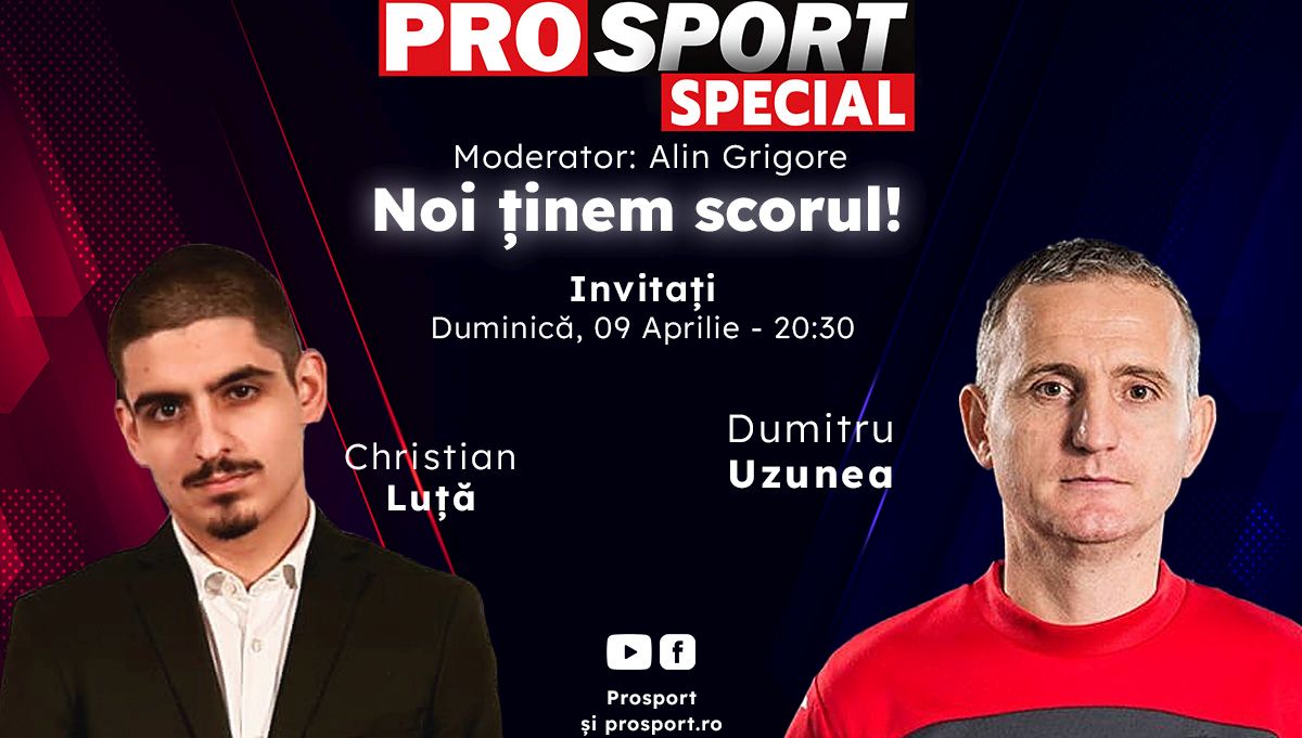 Comentăm împreună la ProSport Special meciul CFR Cluj – FCSB, din etapa a treia a play-off-ului din Superliga, alături de Dumitru Uzunea și Christian Luță