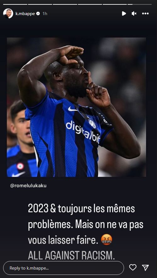 Kylian Mbappe sare în apărarea lui Romelu Lukaku