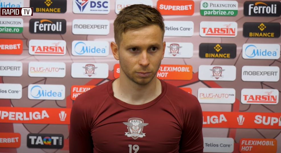Răzvan Onea se apără după ce a fost acuzat că l-a faultat prea dur pe Florinel Coman în Rapid – FCSB și nu a fost eliminat: „Știam că trebuie să-i luăm tare!” | VIDEO