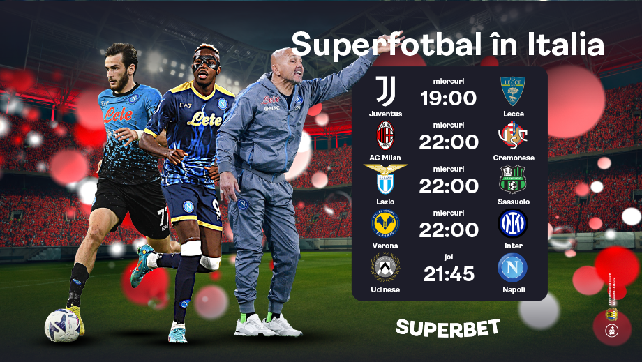 ADVERTORIAL. Cursa pentru Europa continuă! SuperCotele pentru etapa din Serie A