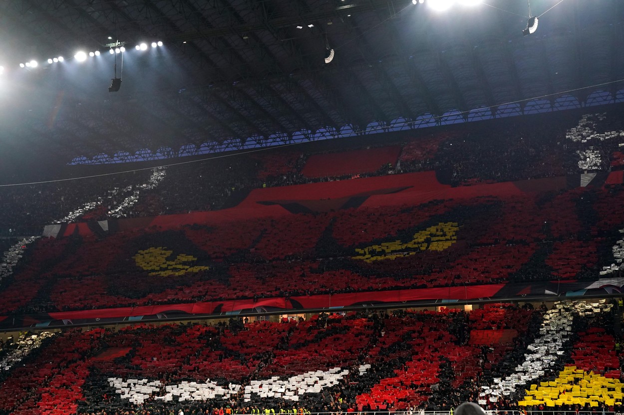 Atmosferă demnă de un „Derby della Madonnina” din semifinalele Ligii Campionilor! Scenografie impresionantă realizată de fanii Milanului! Nici interiștii nu s-au lăsat mai prejos | FOTO & VIDEO