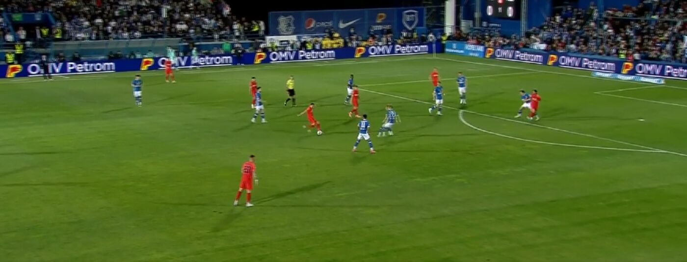 Ce Şut! Execuție fabuloasă a mijlocaşului FCSB: Grameni şi Băluță l-au făcut pe Gică Hagi să se ia cu mâinile de cap! | VIDEO