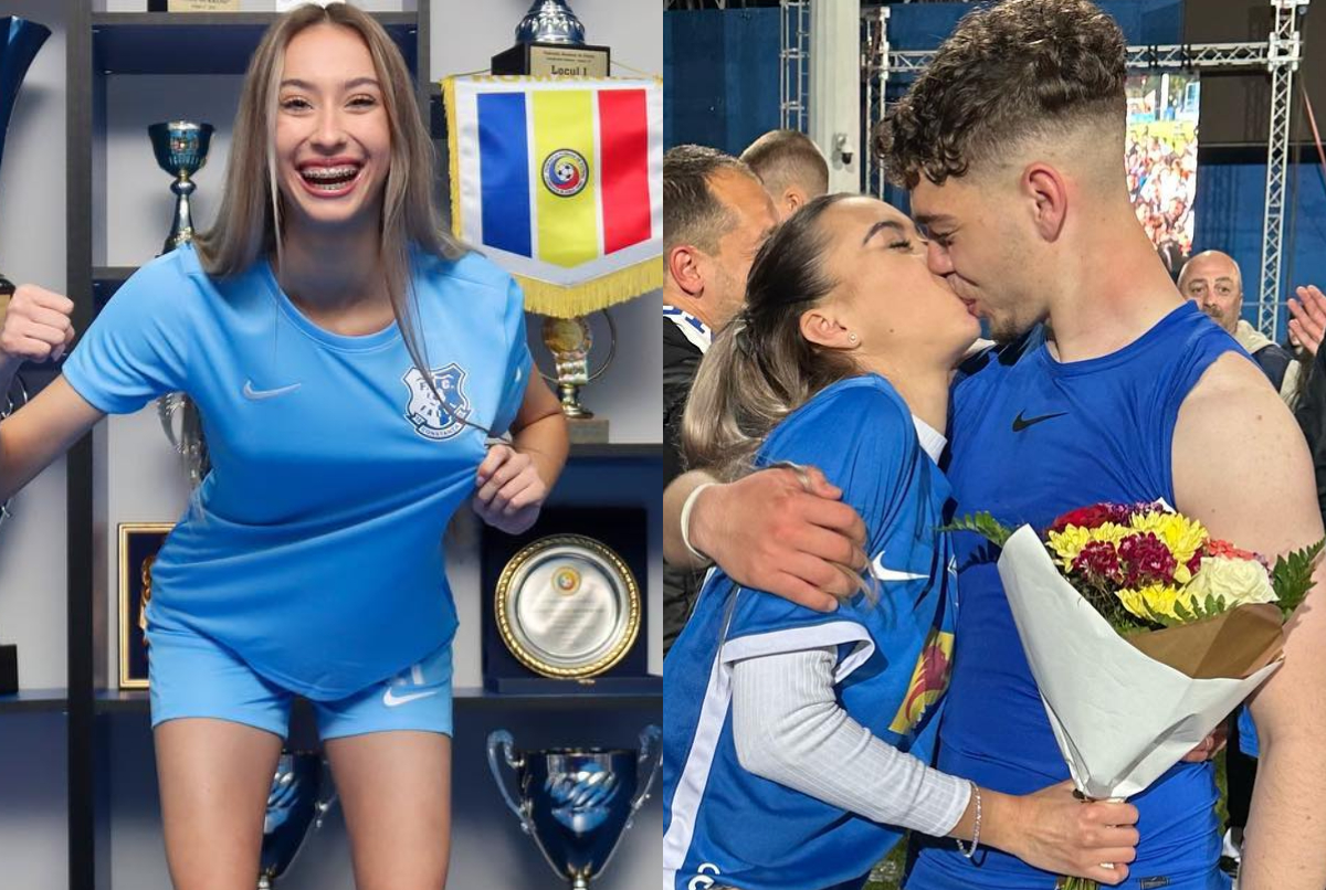 Idilă la clubul lui Gică Hagi! Puștiul minune al „Regelui” se iubește cu o fotbalistă de la Farul Constanța | GALERIE FOTO