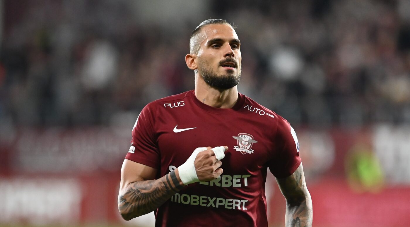 Marko Dugandzic l-a egalat din nou pe Andrea Compagno în fruntea clasamentului celor mai buni marcatori din Superliga, după dubla din Rapid – CFR Cluj
