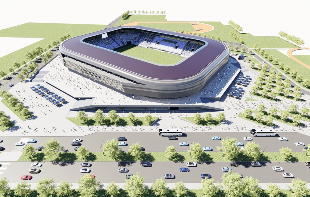 Stadion de 70.000.000 de euro pentru o echipă care poate retrograda direct din Superliga în acest sezon! Proiectul SF al noii arene e spectaculos, iar licitația începe!