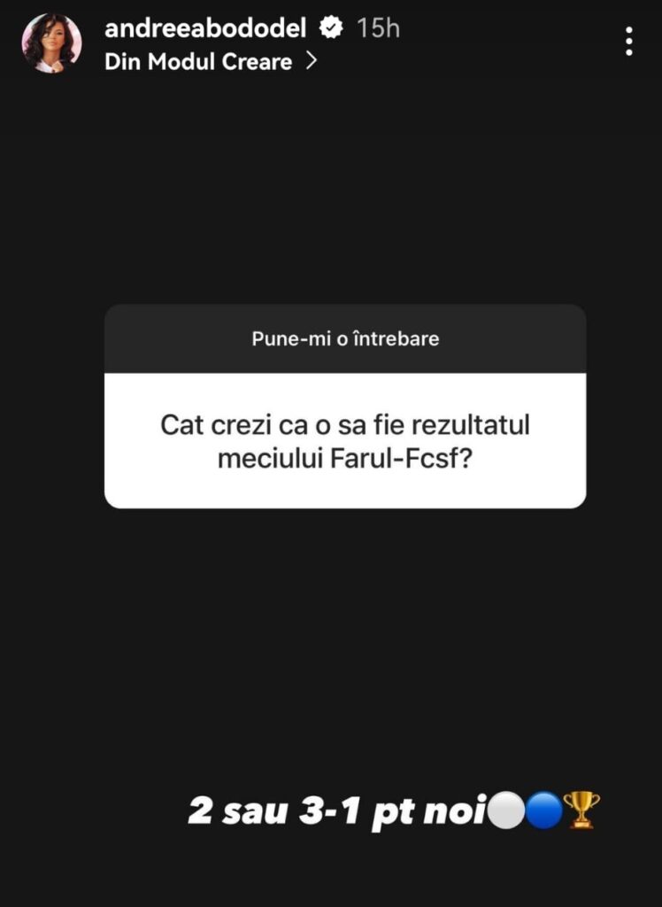 Andreea Bododel, convinsă că Farul o va învinge pe FCSB